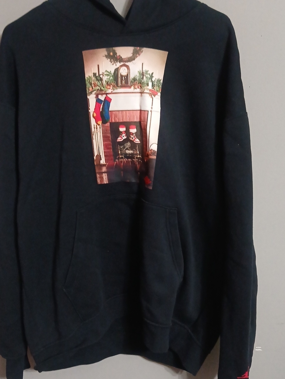 Men's Jordan Pullover Hoodie with Holiday Fireplace Graphic